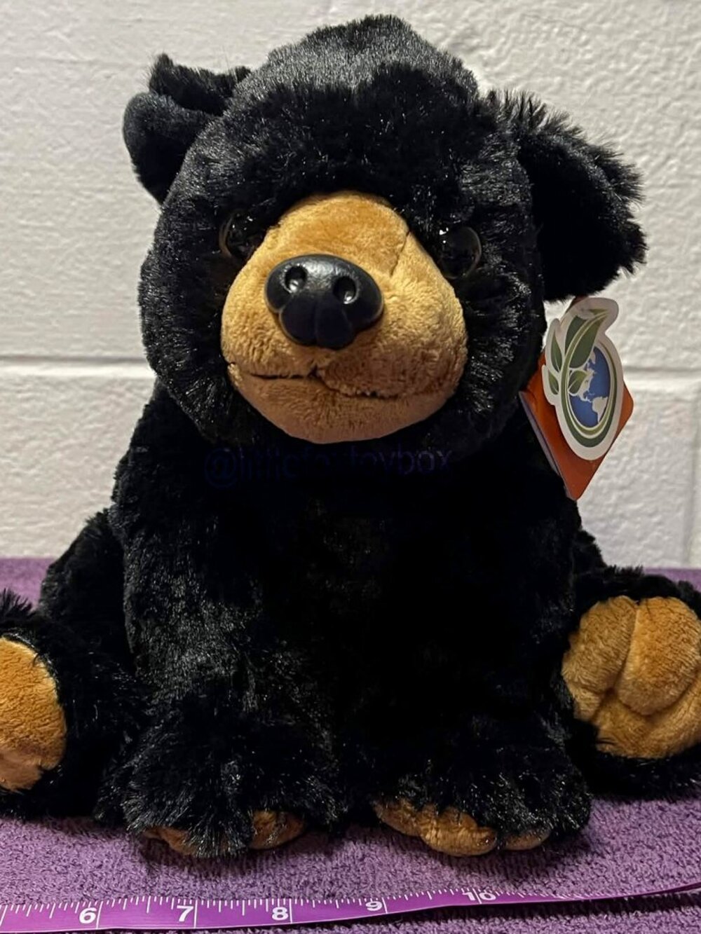 Wild Republic Cuddlekins Black Bear Plush 10901 12" Realistic Wildlife WT ESSA